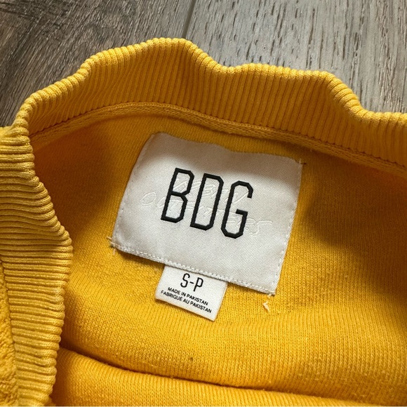 BDG Urban Outfitters Sweatshirt, Asymmetrical, Drapy, Oversized Bright Yellow, S - Picture 8 of 10